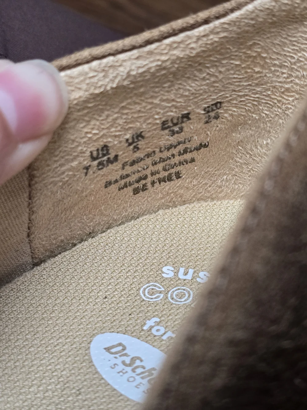 Dr. Scholl's Women's Brown Suede Woven Slip-On Flats